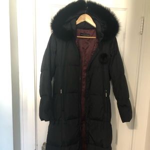 Dana Buchman black puffer coat size S